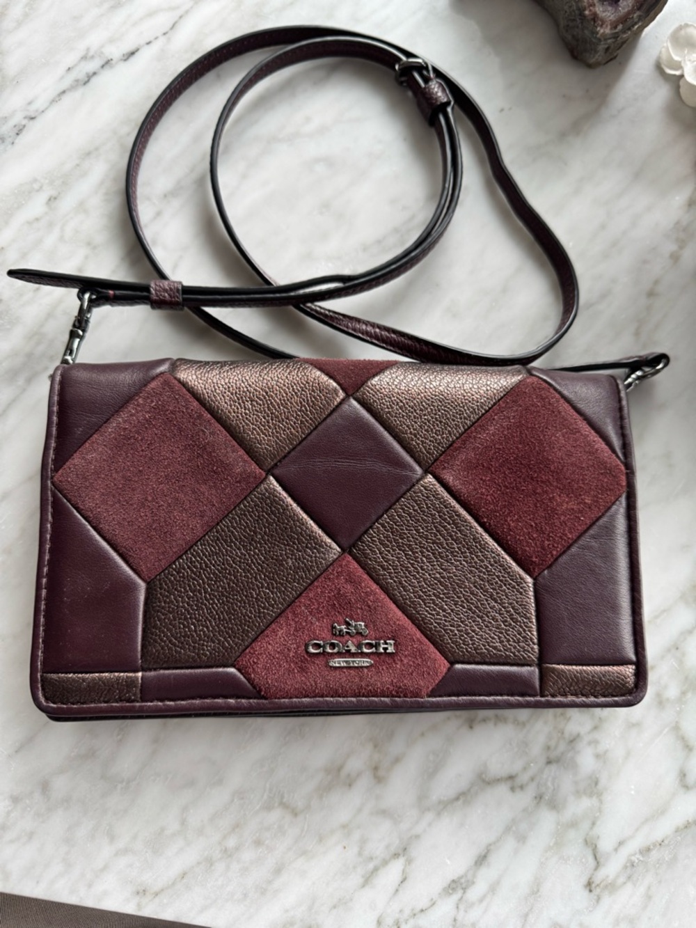 Coach Leather & Suede Crossbody